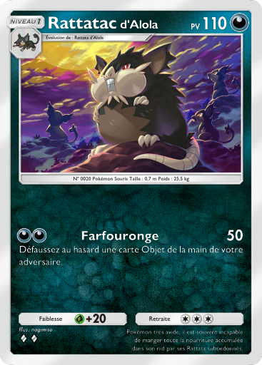Carte Pokémon TCG Pocket Gardiens Astraux Rattatac (d'Alola)