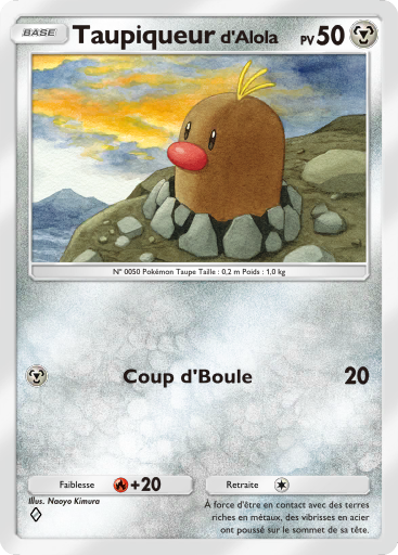 Carte Pokémon TCG Pocket Gardiens Astraux Taupiqueur (d'Alola)