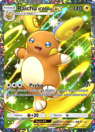Carte Pokémon TCG Pocket Gardiens Astraux Raichu (d'Alola)-ex