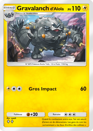 Carte Pokémon TCG Pocket Gardiens Astraux Gravalanch (d'Alola)