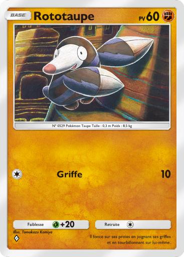 Carte Pokémon TCG Pocket Gardiens Astraux Rototaupe