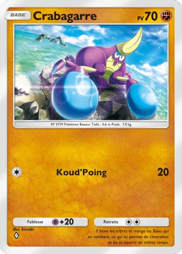 Carte Pokémon TCG Pocket Gardiens Astraux Crabagarre