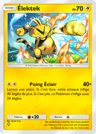 Carte Pokémon TCG Pocket Puissance Génétique Élektek