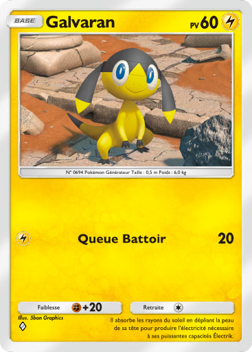 Carte Pokémon TCG Pocket Puissance Génétique Galvaran