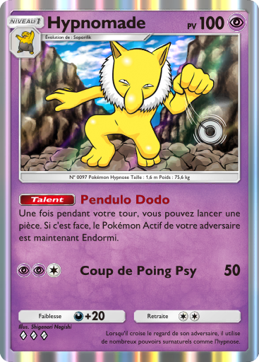 Carte Pokémon TCG Pocket Puissance Génétique Hypnomade