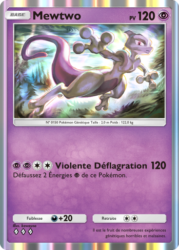 Carte Pokémon TCG Pocket Puissance Génétique Mewtwo