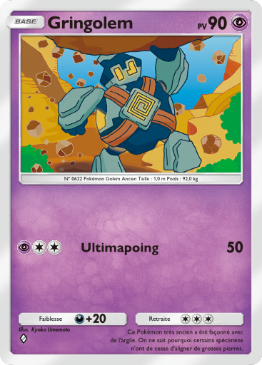 Carte Pokémon TCG Pocket Puissance Génétique Gringolem