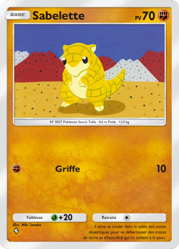 Carte Pokémon TCG Pocket Puissance Génétique Sabelette