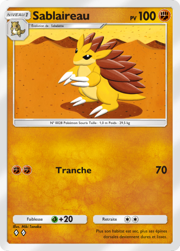 Carte Pokémon TCG Pocket Puissance Génétique Sablaireau