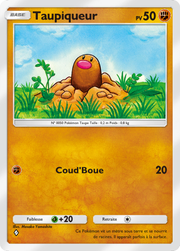 Carte Pokémon TCG Pocket Puissance Génétique Taupiqueur