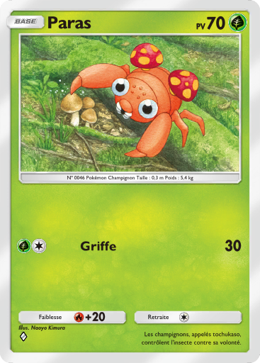 Carte Pokémon TCG Pocket Puissance Génétique Paras