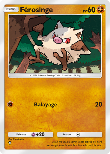 Carte Pokémon TCG Pocket Puissance Génétique Férosinge