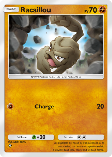 Carte Pokémon TCG Pocket Puissance Génétique Racaillou