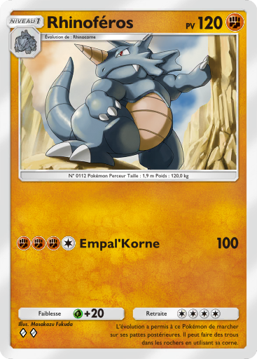 Carte Pokémon TCG Pocket Puissance Génétique Rhinoféros