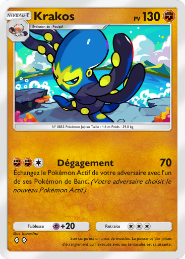Carte Pokémon TCG Pocket Puissance Génétique Krakos