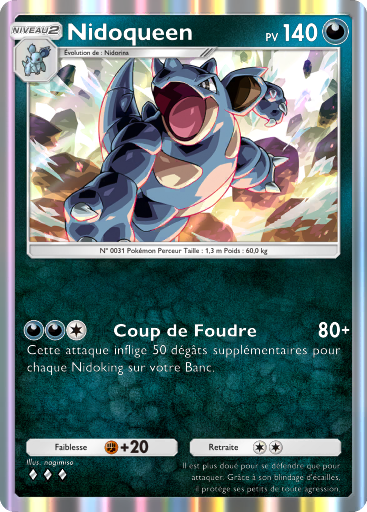 Carte Pokémon TCG Pocket Puissance Génétique Nidoqueen