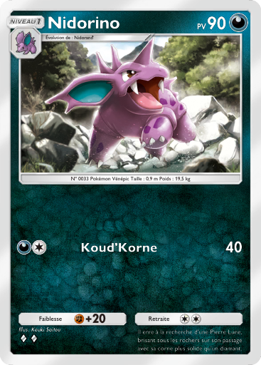 Carte Pokémon TCG Pocket Puissance Génétique Nidorino