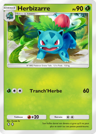 Carte Pokémon TCG Pocket Puissance Génétique Herbizarre