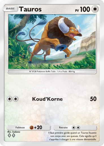 Carte Pokémon TCG Pocket Puissance Génétique Tauros