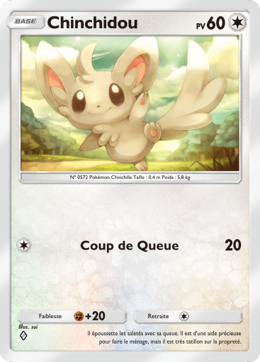 Carte Pokémon TCG Pocket Puissance Génétique Chinchidou