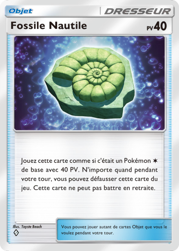 Carte Pokémon TCG Pocket Puissance Génétique Fossile Nautile