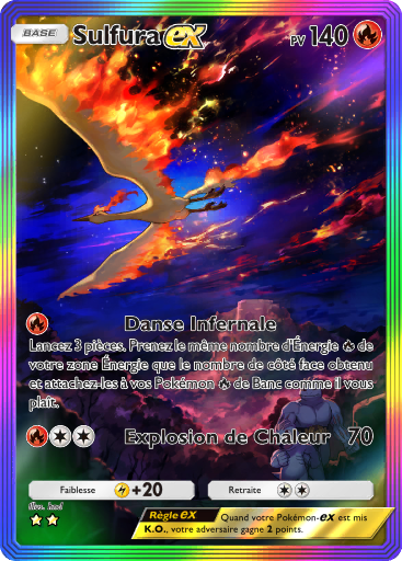 Carte Pokémon TCG Pocket Puissance Génétique Sulfura-ex