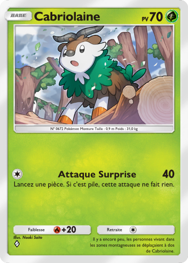 Carte Pokémon TCG Pocket Puissance Génétique Cabriolaine