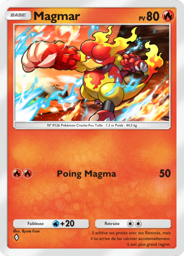 Carte Pokémon TCG Pocket Puissance Génétique Magmar