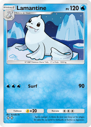 Carte Pokémon TCG Pocket Puissance Génétique Lamantine