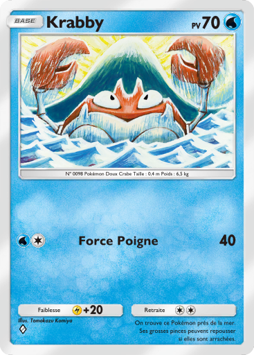 Carte Pokémon TCG Pocket Puissance Génétique Krabby