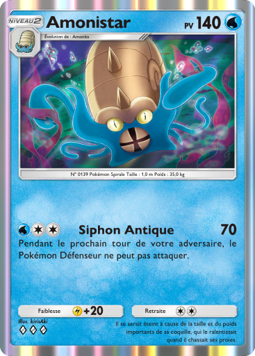 Carte Pokémon TCG Pocket Puissance Génétique Amonistar
