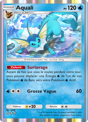 Carte Pokémon TCG Pocket L'Île Fabuleuse Vaporeon
