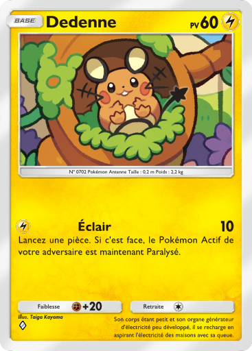 Carte Pokémon TCG Pocket L'Île Fabuleuse Dedenne