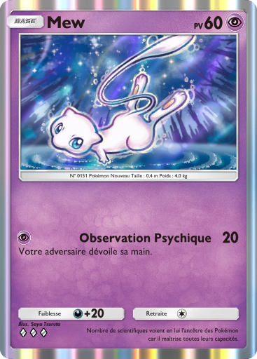 Carte Pokémon TCG Pocket L'Île Fabuleuse Mew
