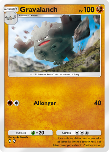 Carte Pokémon TCG Pocket L'Île Fabuleuse Gravalanch