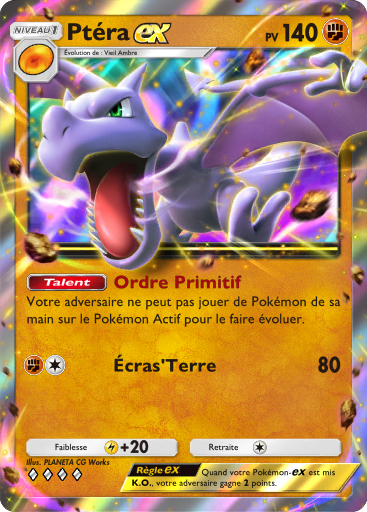 Carte Pokémon TCG Pocket L'Île Fabuleuse Ptéra-ex