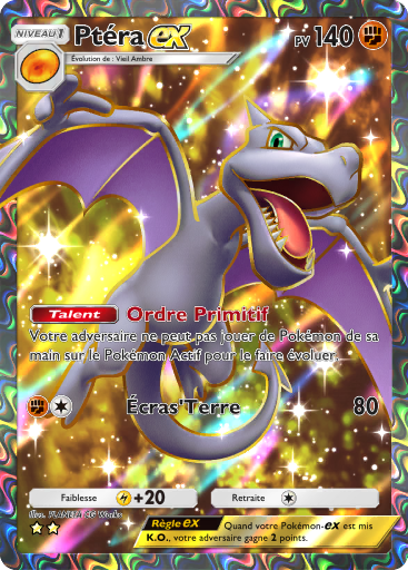 Carte Pokémon TCG Pocket L'Île Fabuleuse Ptéra-ex