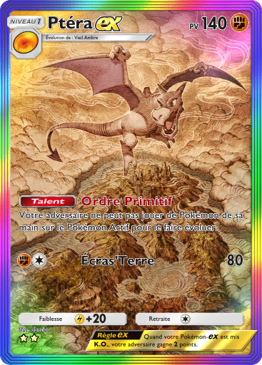 Carte Pokémon TCG Pocket L'Île Fabuleuse Ptéra-ex