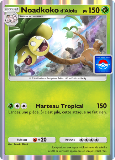 Carte Pokémon TCG Pocket Promo-A Noadkoko (d'Alola)