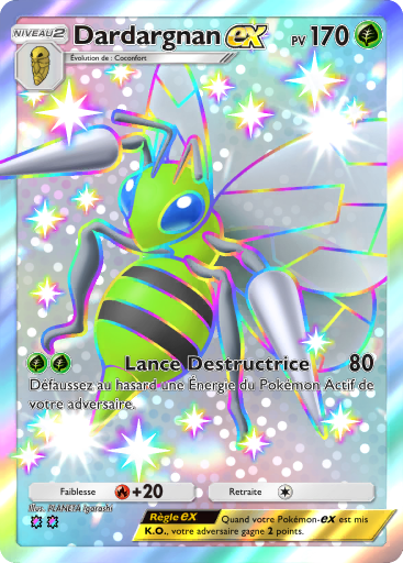 Carte Pokémon TCG Pocket Réjouissances Rayonnantes Dardargnan-ex