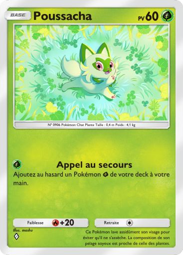 Carte Pokémon TCG Pocket Réjouissances Rayonnantes Poussacha