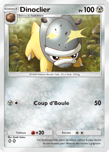 Carte Pokémon TCG Pocket Choc Spatio-Temporel Dinoclier