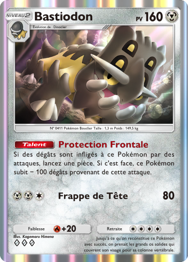 Carte Pokémon TCG Pocket Choc Spatio-Temporel Bastiodon