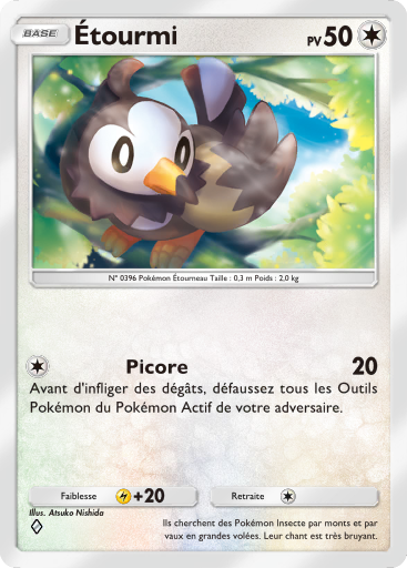 Carte Pokémon TCG Pocket Choc Spatio-Temporel Étourmi
