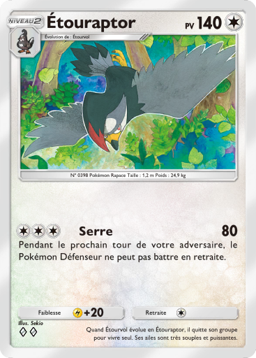 Carte Pokémon TCG Pocket Choc Spatio-Temporel Étouraptor