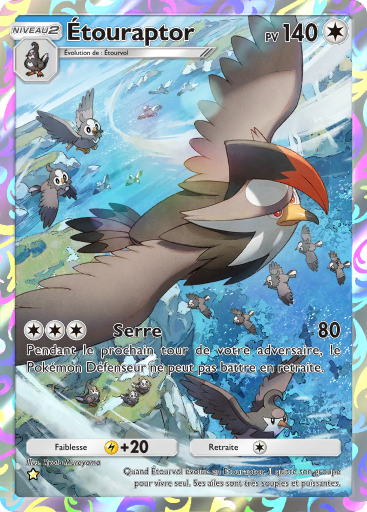 Carte Pokémon TCG Pocket Choc Spatio-Temporel Étouraptor