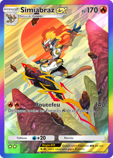 Carte Pokémon TCG Pocket Choc Spatio-Temporel Simiabraz-ex