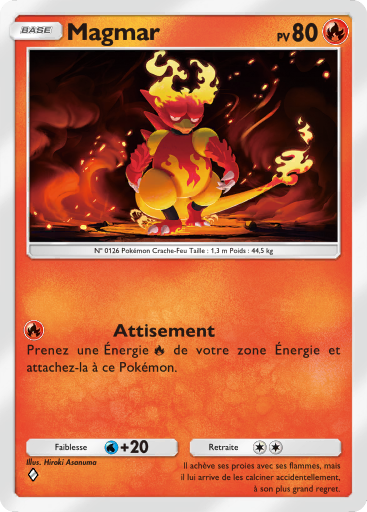 Carte Pokémon TCG Pocket Choc Spatio-Temporel Magmar