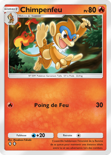 Carte Pokémon TCG Pocket Choc Spatio-Temporel Chimpenfeu