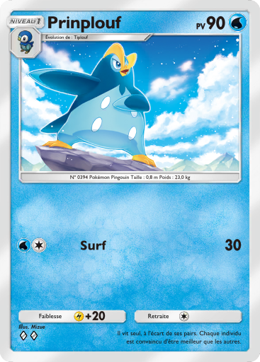 Carte Pokémon TCG Pocket Choc Spatio-Temporel Prinplouf
